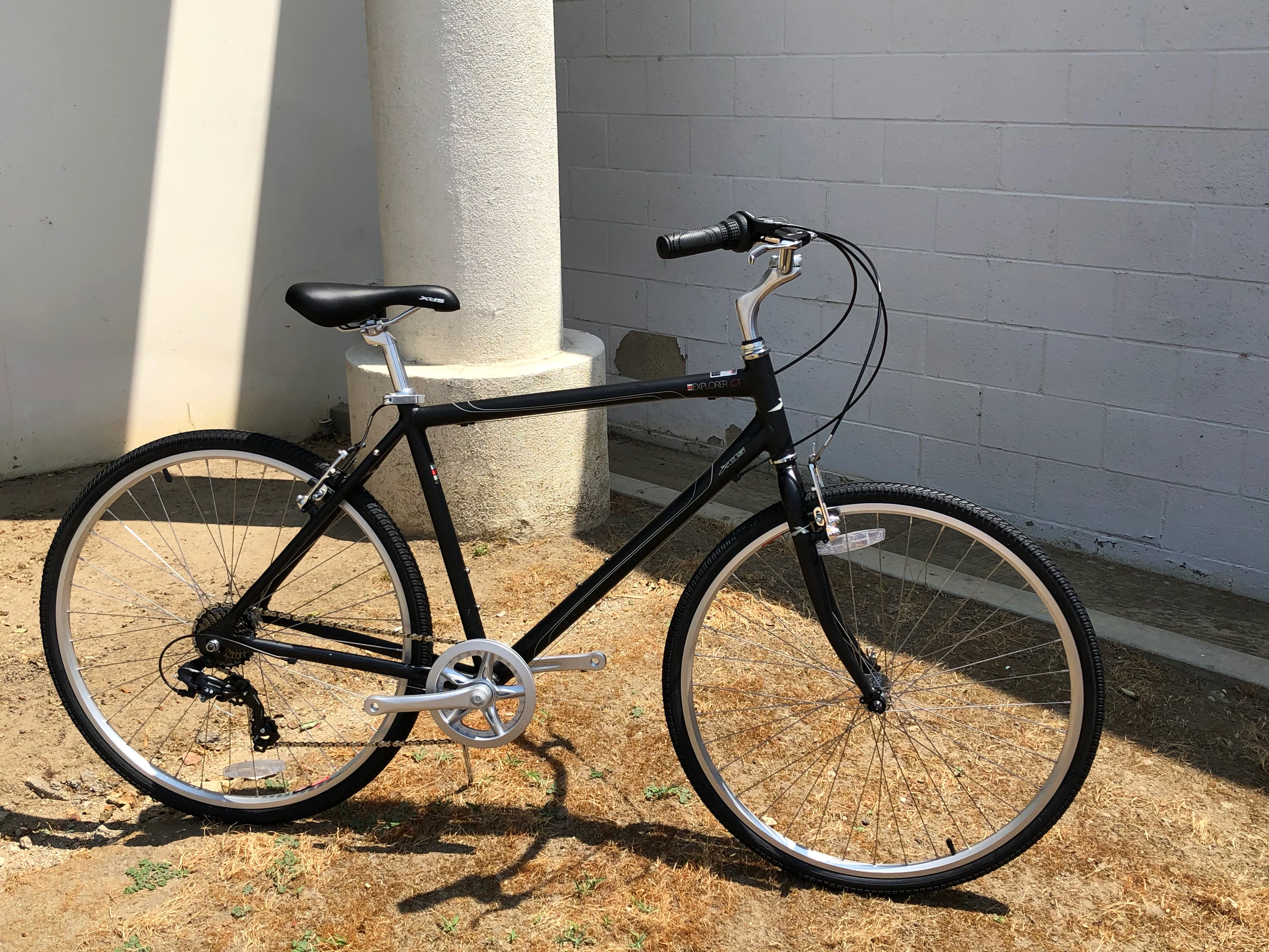 XDSBIKE Explorer CT 7sp Men's 700C Hybrid City Bike // Matte Black - Image 5