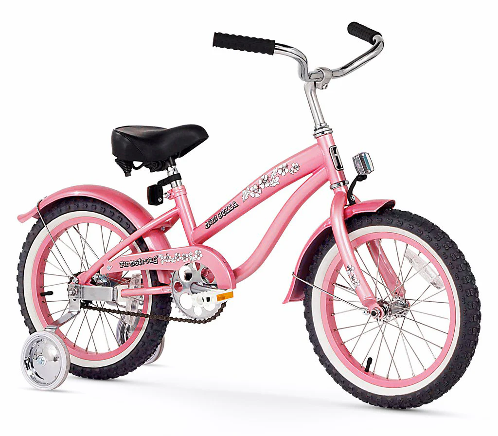 Firmstrong 16" Mini Bella Girl Beach Cruiser Bicycle w/ Training Wheels - Image 3
