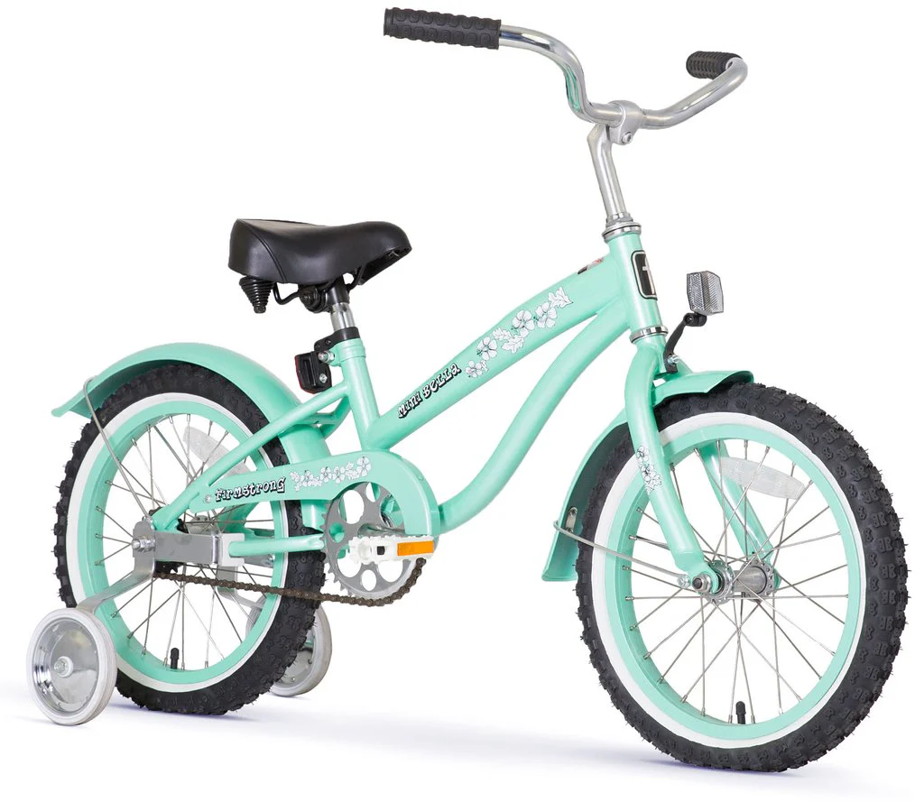 Firmstrong 16" Mini Bella Girl Beach Cruiser Bicycle w/ Training Wheels - Image 4